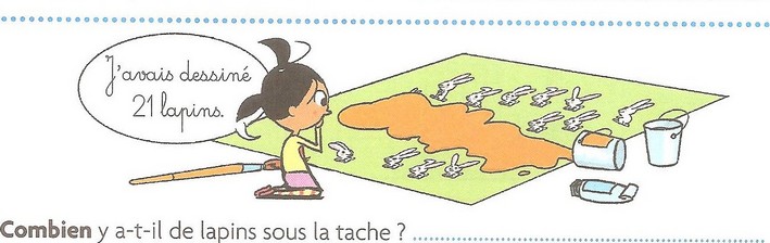 Combien y'a-t-il de lapins sous la tache ?