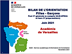 Bilan de l'orientation 2021 post 3e Filles - Garçons
