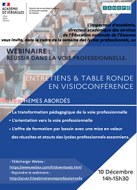 Invitation webinaire lycées professionnelles 91