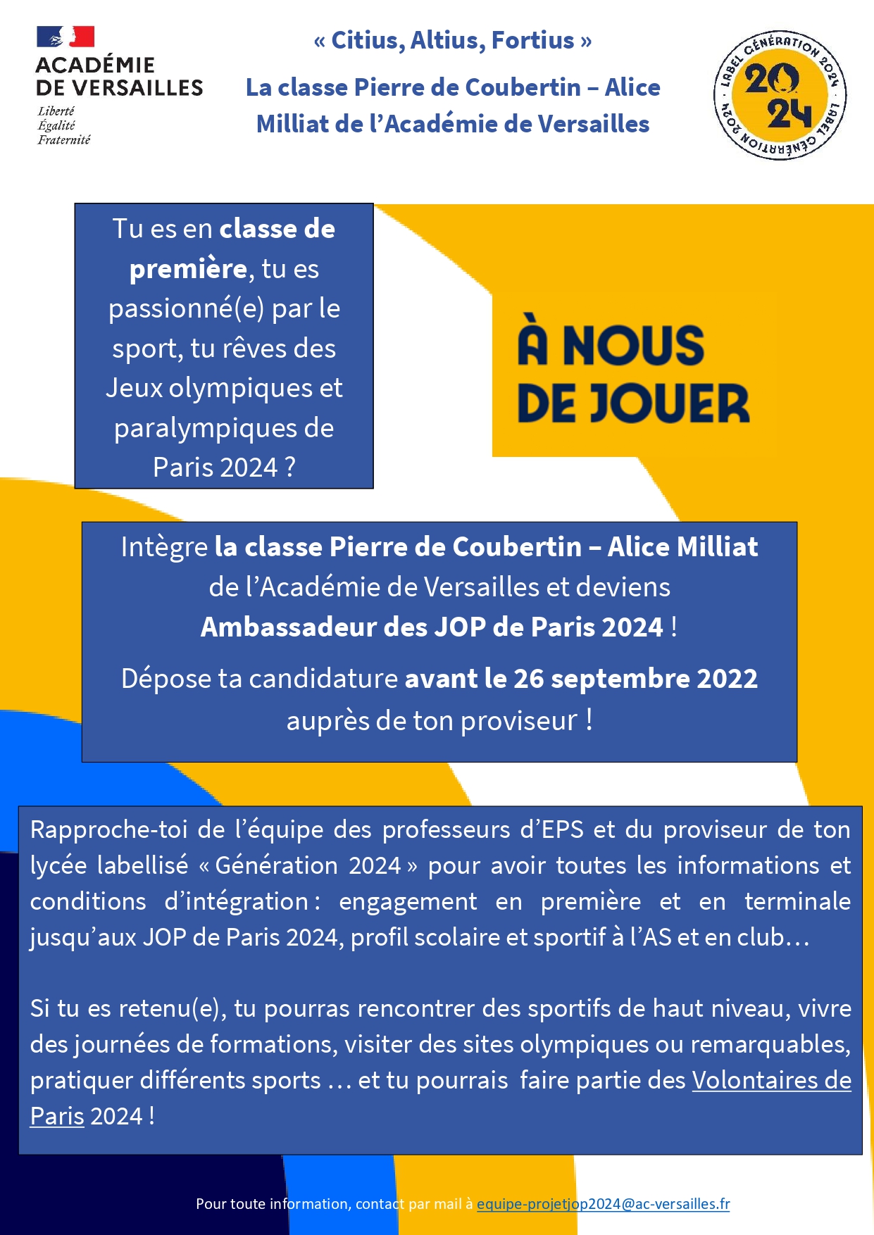 Flyer candidature