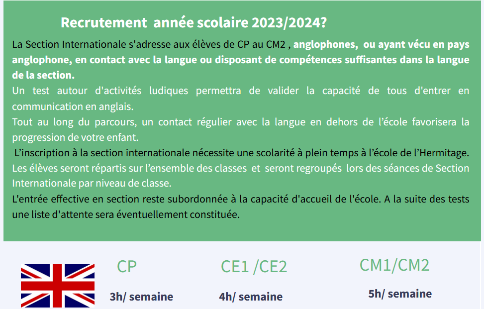Flyer section internationale l'Hermitage - 23-24