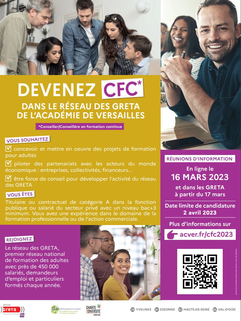 Affiche sur le recrutement de CFC IDF 2023