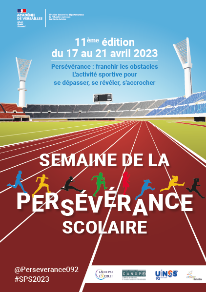 Affiche de la semaine de la perseverance 2023 dans les hauts de seine - 92