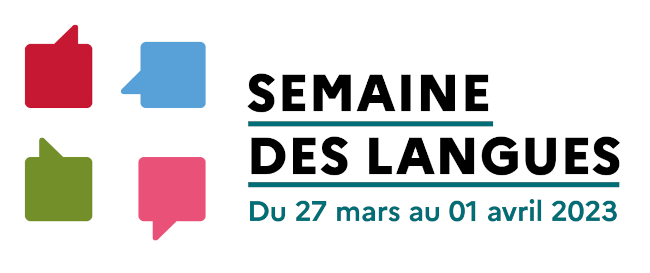 Logo de la semaine des langues du 27 mars au 1er avril 2023