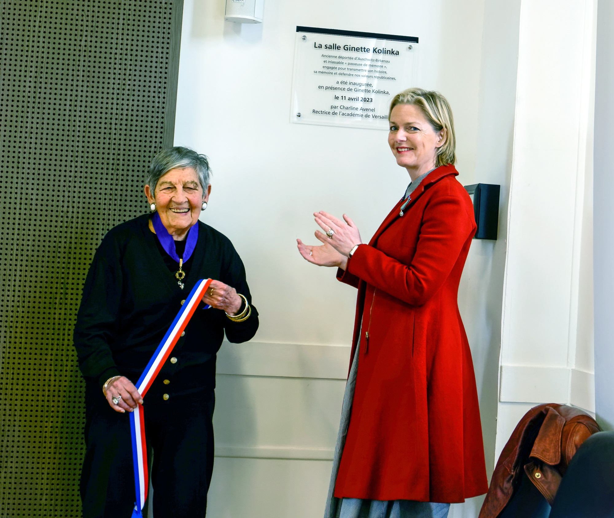 Inauguration salle Ginette Kolinka au rectorat 11-04-2023