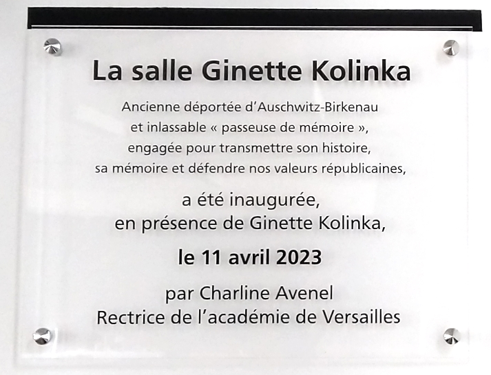 Inauguration salle Ginette Kolinka au rectorat 11-04-2023