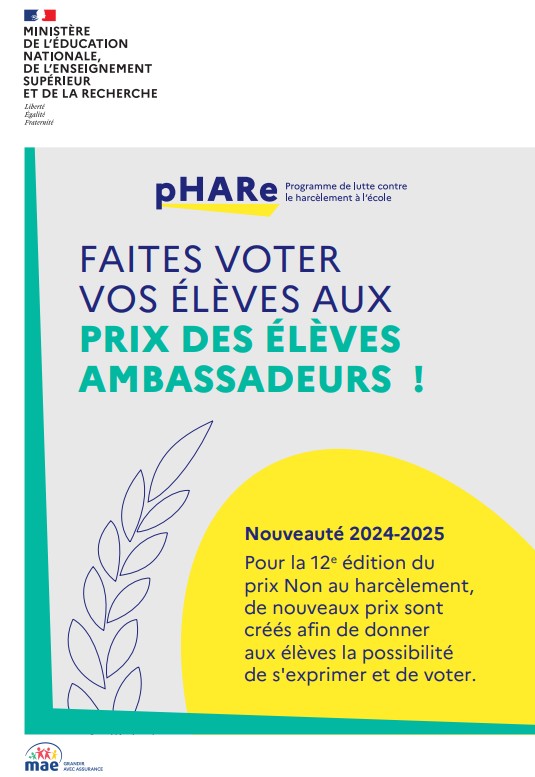 Prix des élèves ambassadeurs