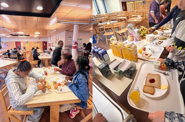 Petit déjeuner pédagogique d'élèves de 6e