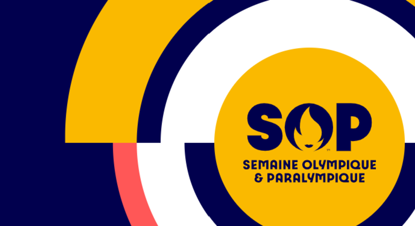 Logo de la géométrique de la semaine olympique et paralympique