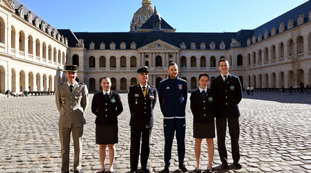 Semaine olympique et paralympique - lycée militaire Saint-Cyr - délégation aux Invalides