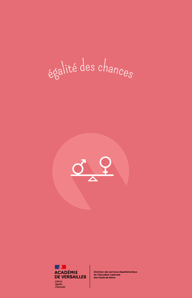 illustration symbole homme femme sur une balance équilibrée 