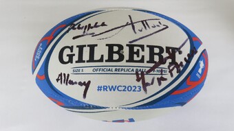 Signatures du ballon - coupe du monde de Rugby