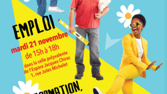Affiche recrutement "montez dans le Bus de l'initiative"