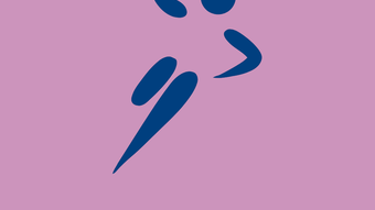 Illstration joueuse Handball abstraite sur fond rose 