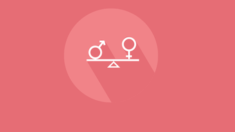 illustration symbole homme femme sur une balance équilibrée 