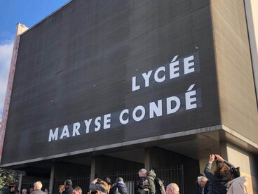 Inauguration du lycée Maryse-Condé de Sarcelles - façade du lycée