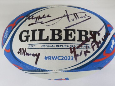 Signatures du ballon - coupe du monde de Rugby